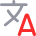 Icon representing multilingual support